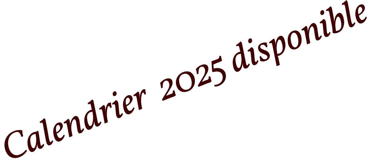 Calendrier  2025 disponible